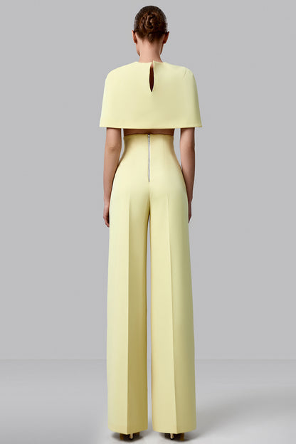 Cropped Cape with Round Neckline