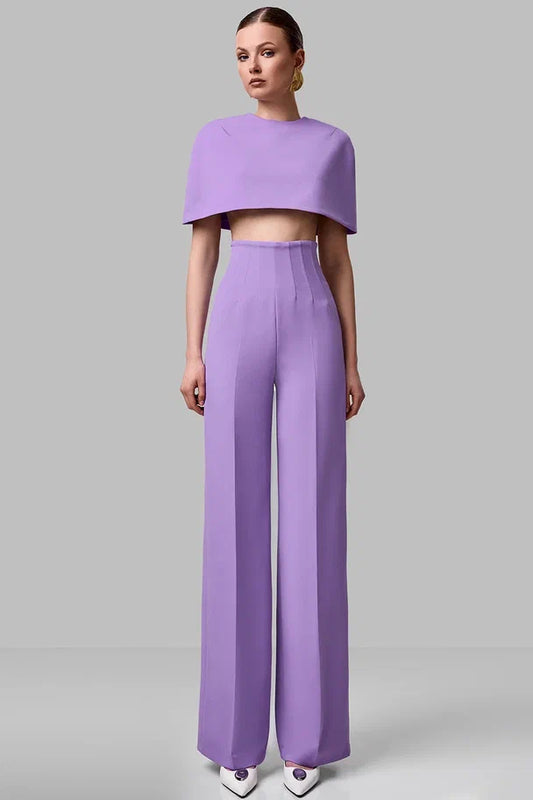 Cropped Cape with Round Neckline