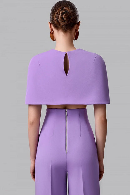 Cropped Cape with Round Neckline