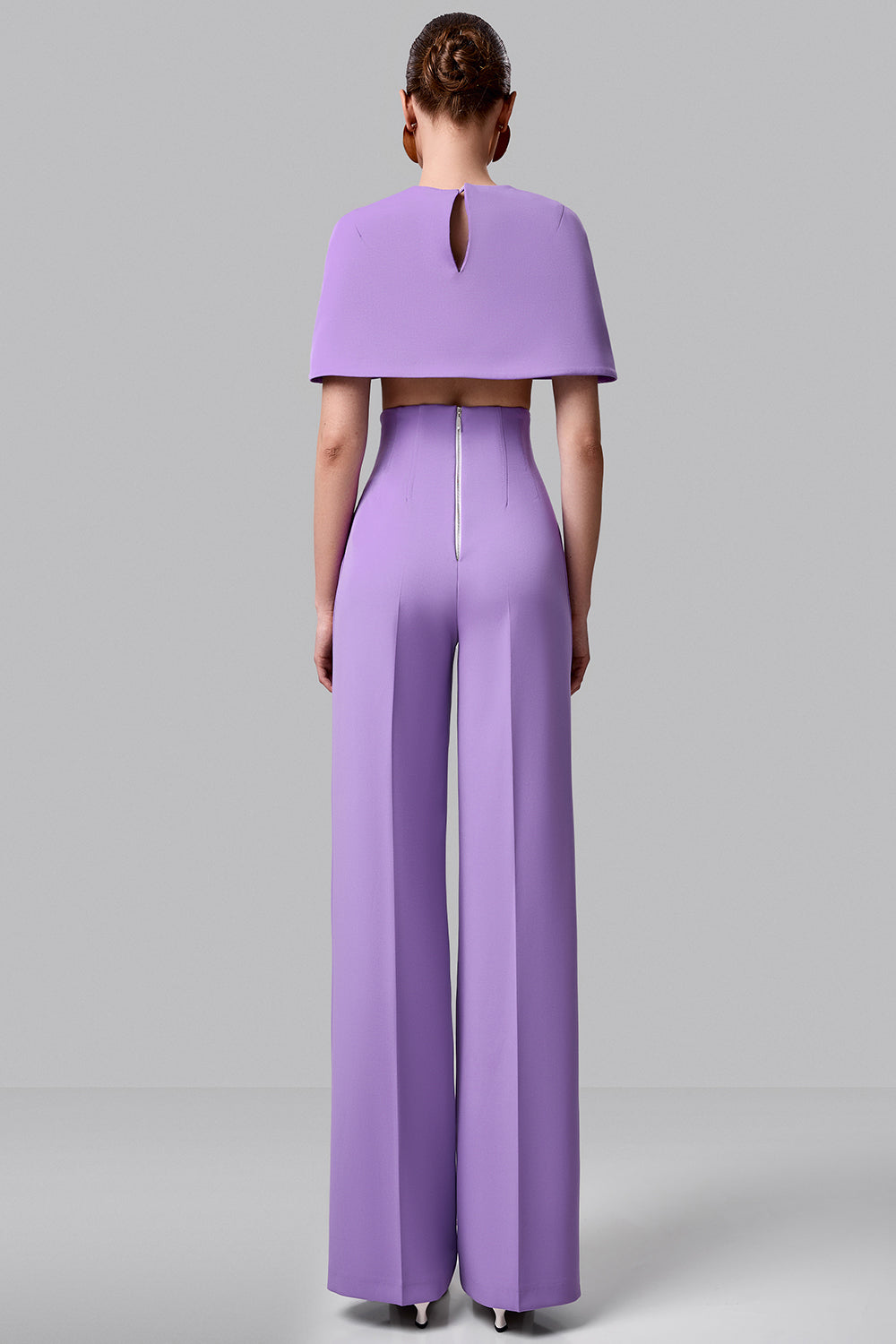 Cropped Cape with Round Neckline