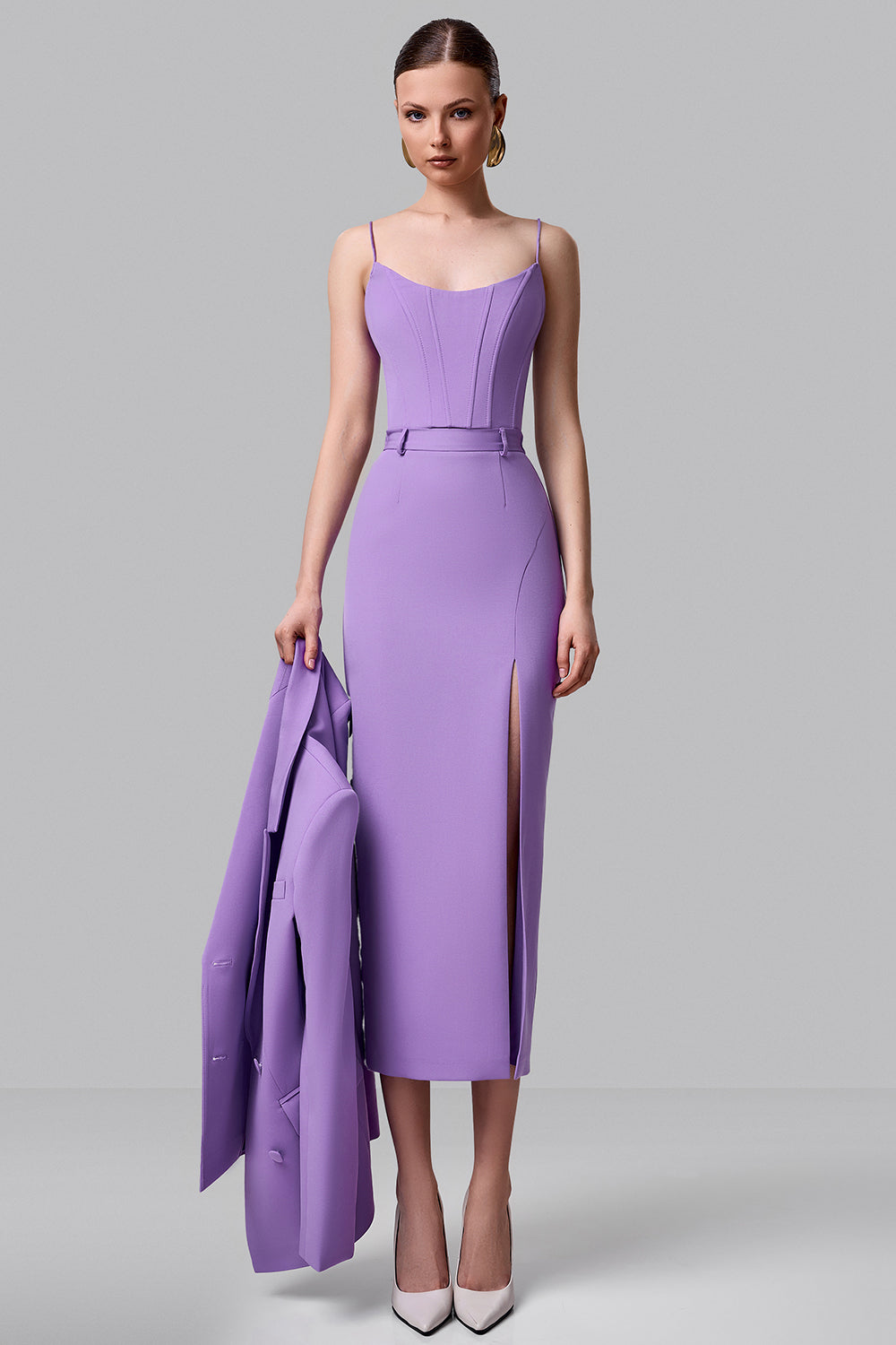 High-Waisted Slit Skirt