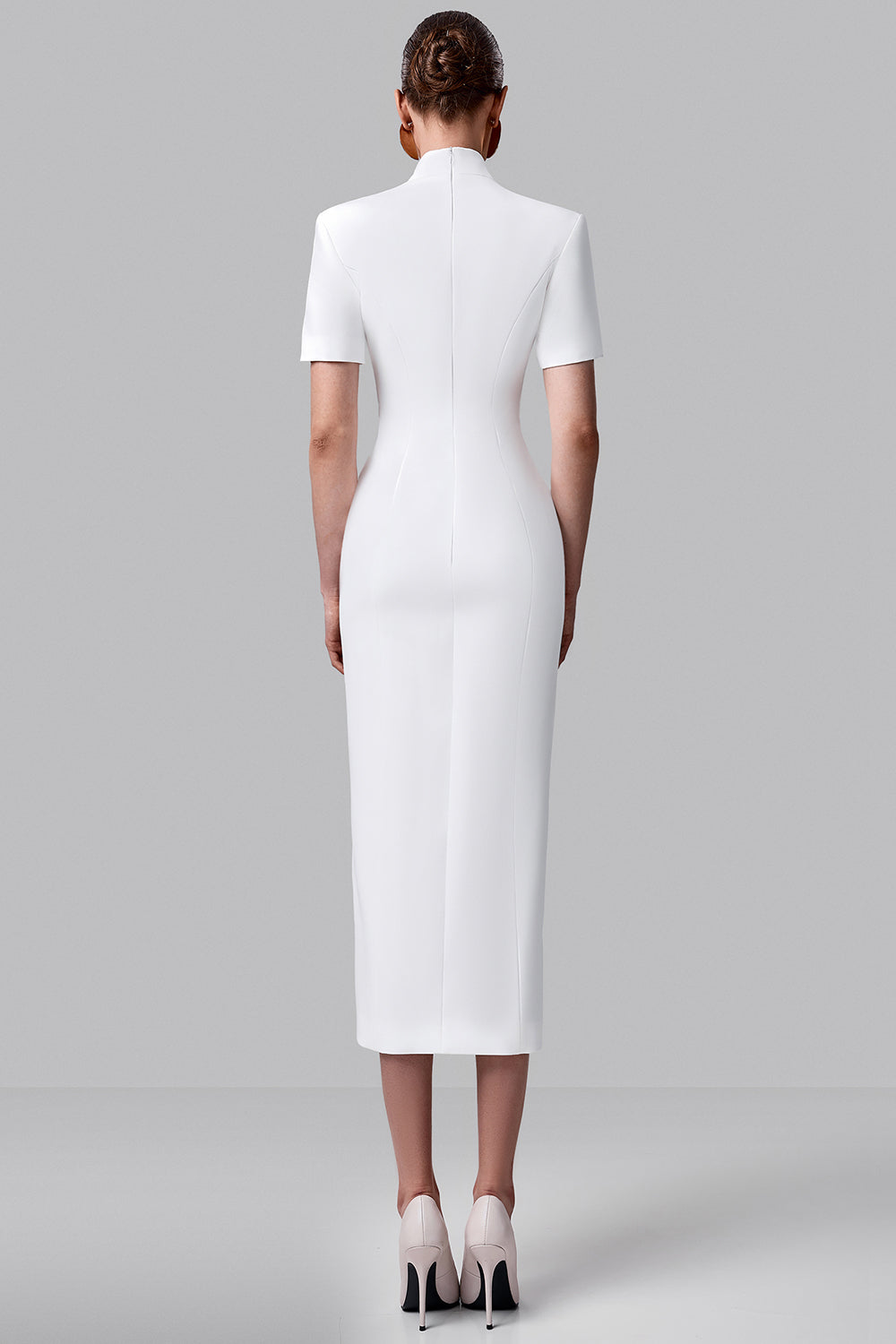 Fitted Dress with Statement Buttons