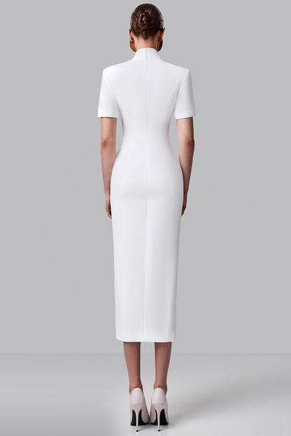 Fitted Dress with Statement Buttons