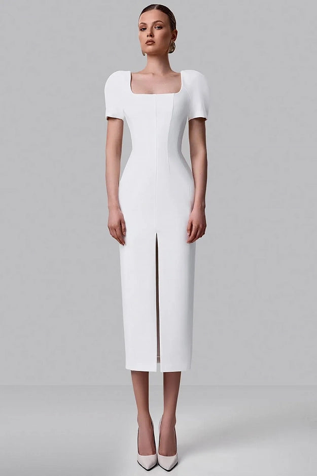 Structured Shoulder Dress
