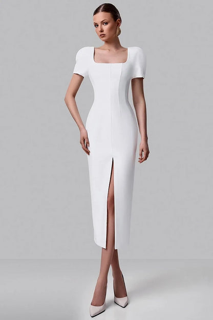 Structured Shoulder Dress