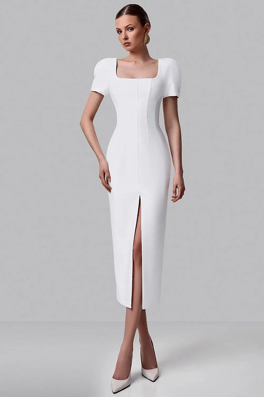 Structured Shoulder Dress