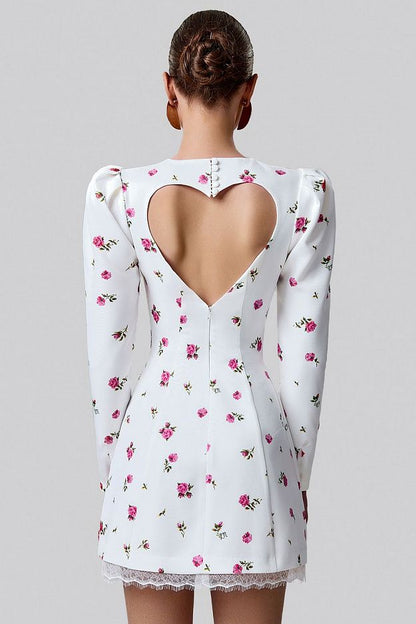 Mini Dress with Heart Back Cut-Out