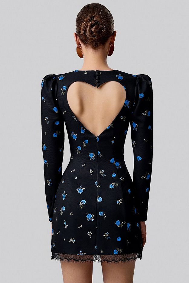 Mini Dress with Heart Back Cut-Out