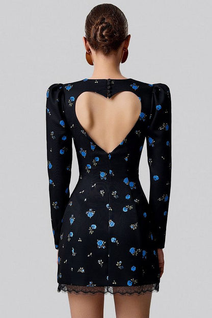 Mini Dress with Heart Back Cut-Out