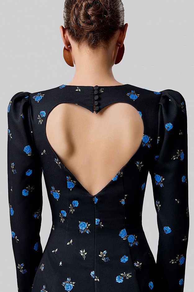 Mini Dress with Heart Back Cut-Out