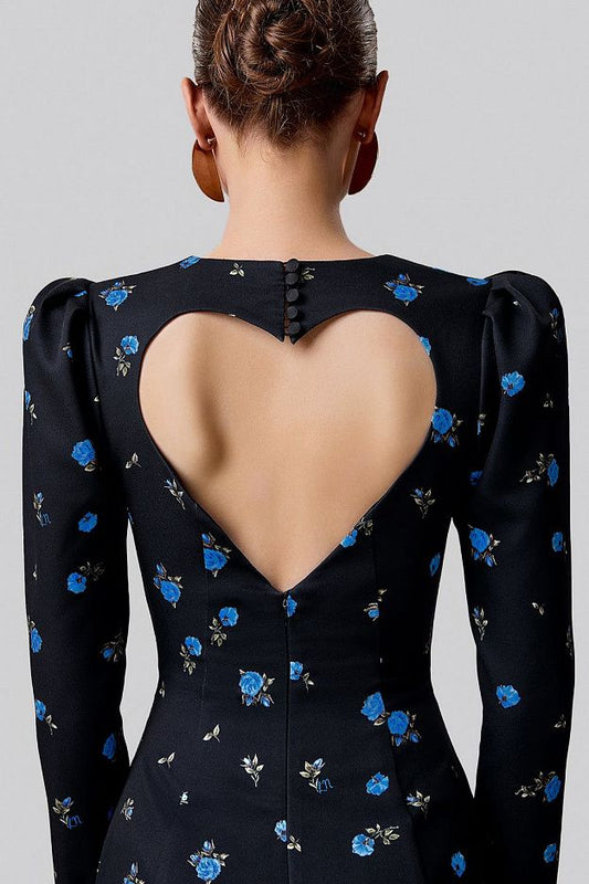 Mini Dress with Heart Back Cut-Out