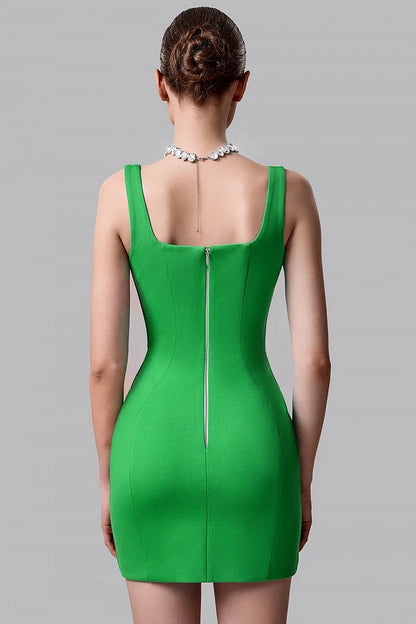 Corset Mini Dress with a Square Neckline