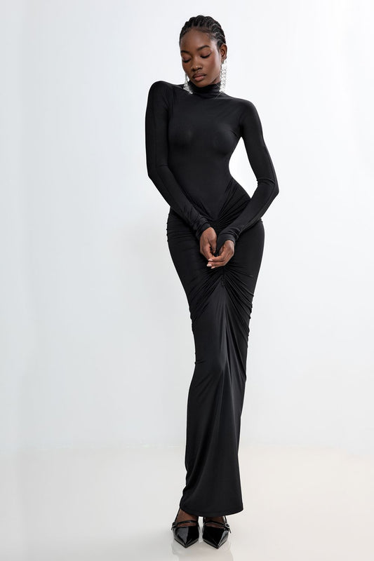 Ruched Jersey Midi Dress