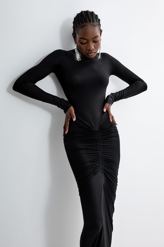 Ruched Jersey Midi Dress