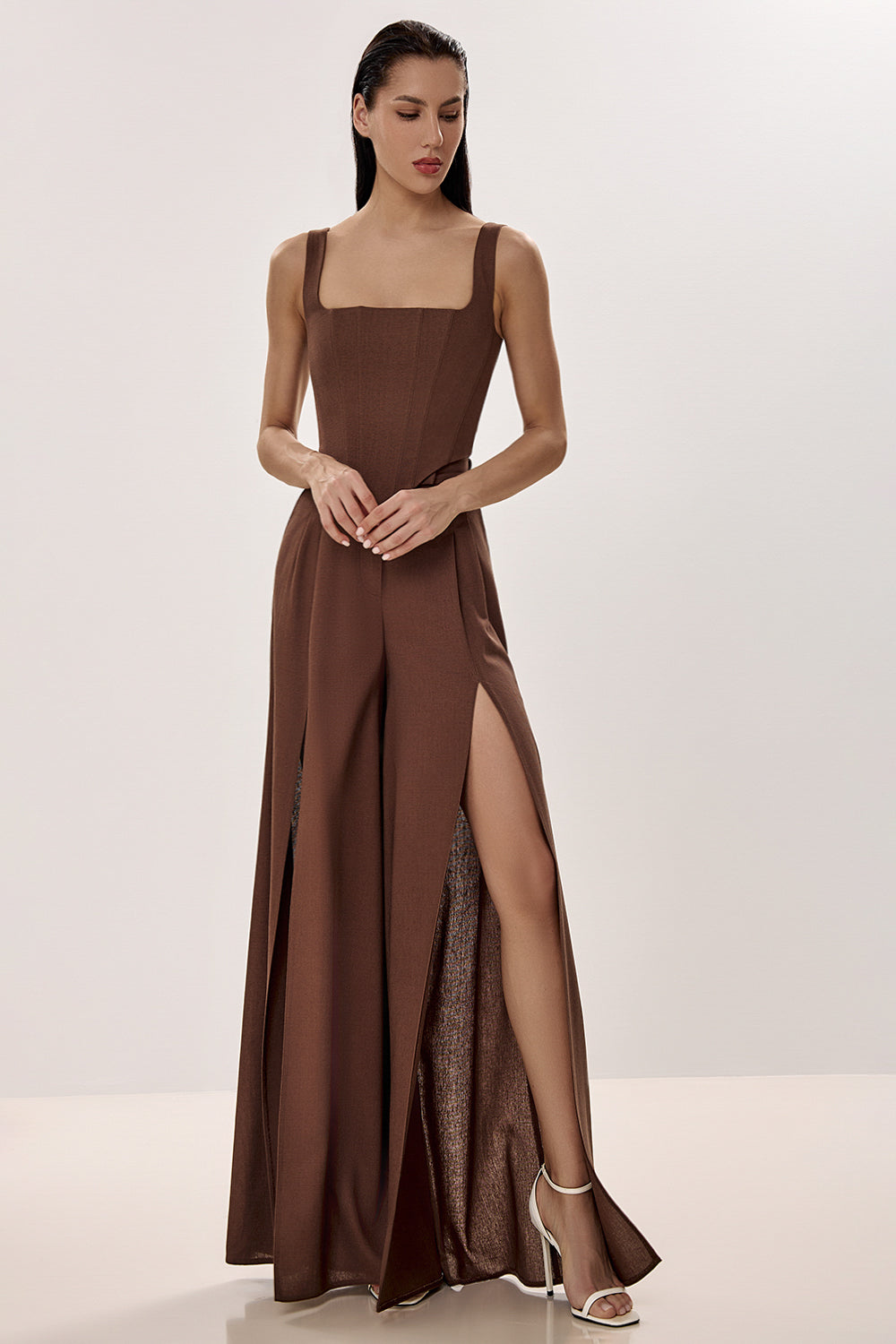 Linen Trousers with Side Slits
