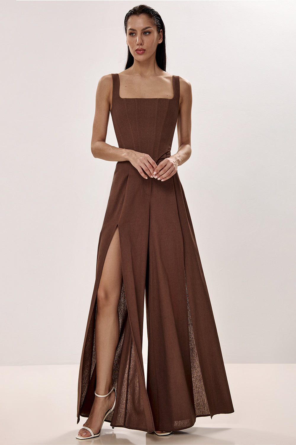 Linen Trousers with Side Slits