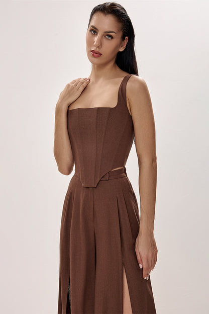 Linen Trousers with Side Slits