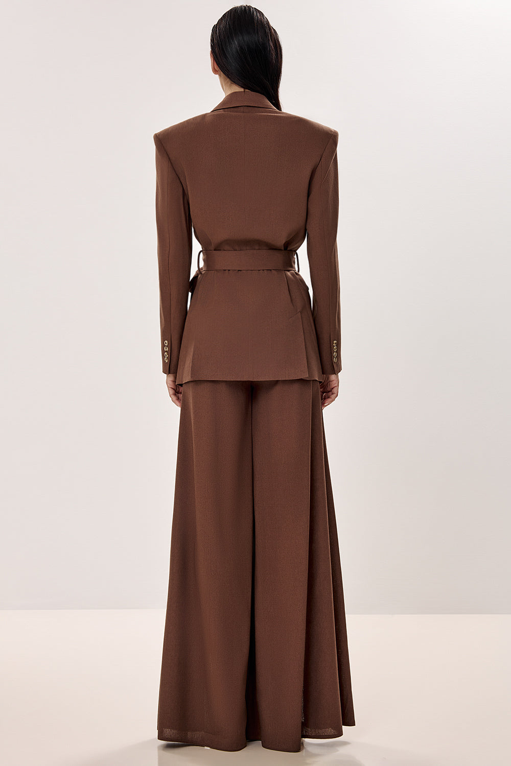 Linen Blazer with Defined Waist
