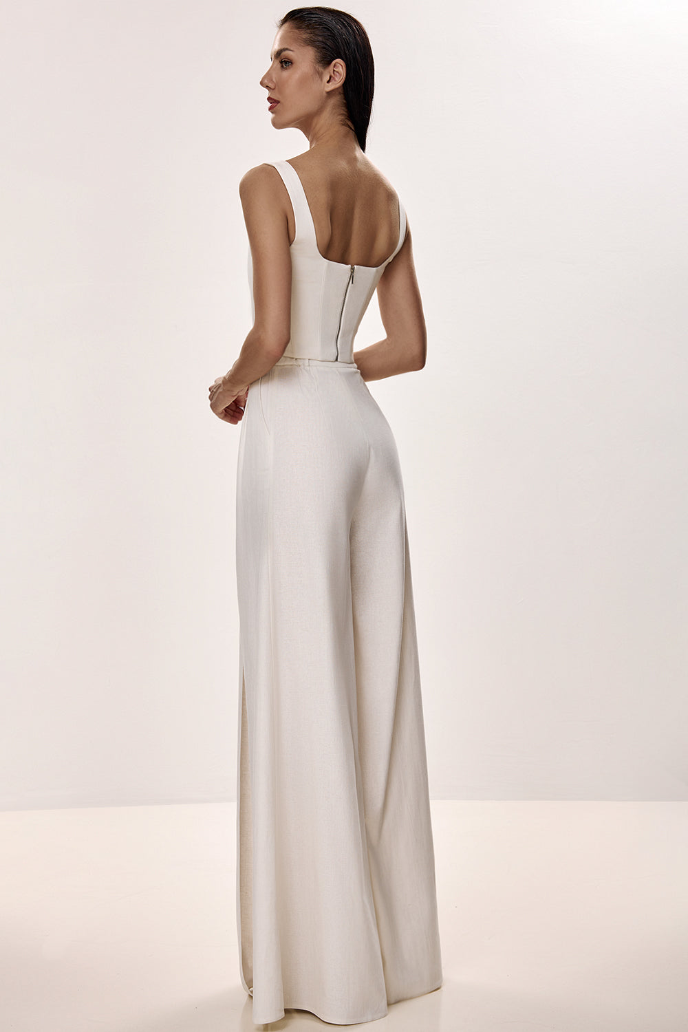 Linen Trousers with Side Slits
