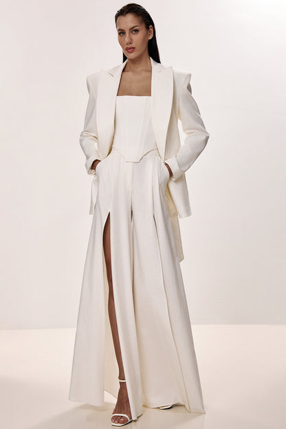 Linen Trousers with Side Slits