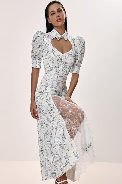 Midi Dress with Structured Bodice