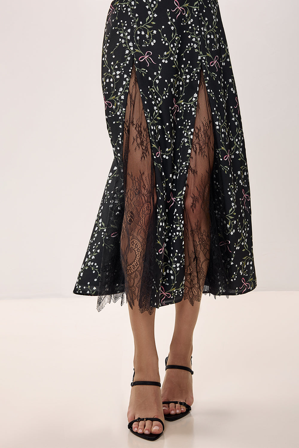Midi Dress with Structured Bodice