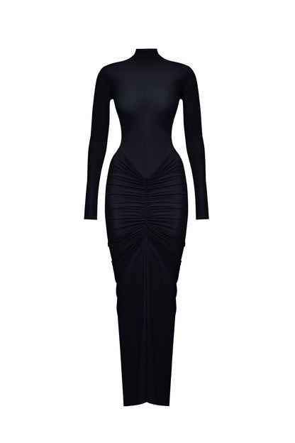 Ruched Jersey Midi Dress