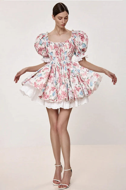 Floral Print Mini Dress