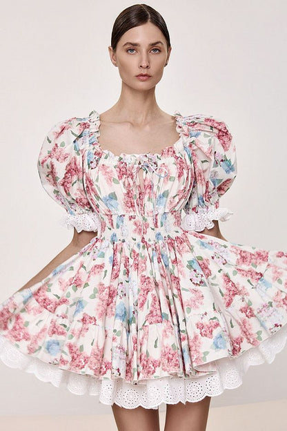 Floral Print Mini Dress