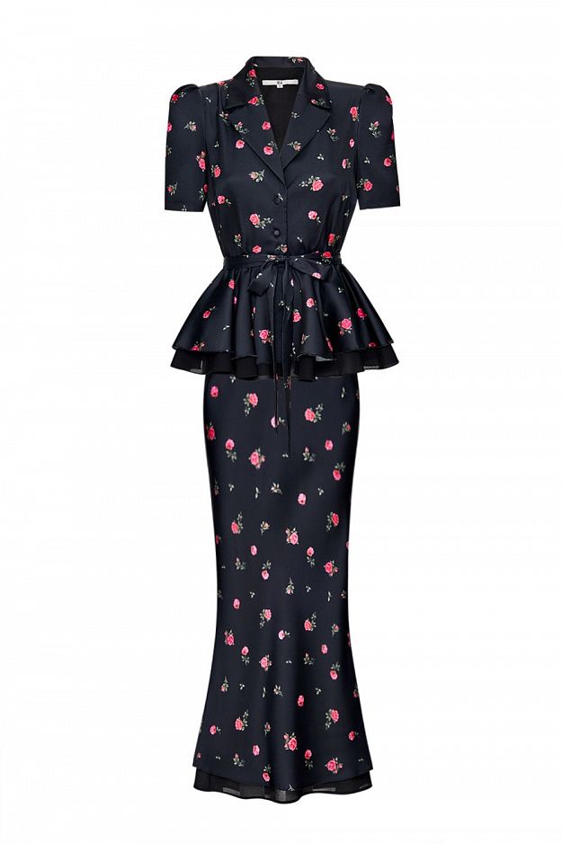 Floral Print Midi Skirt