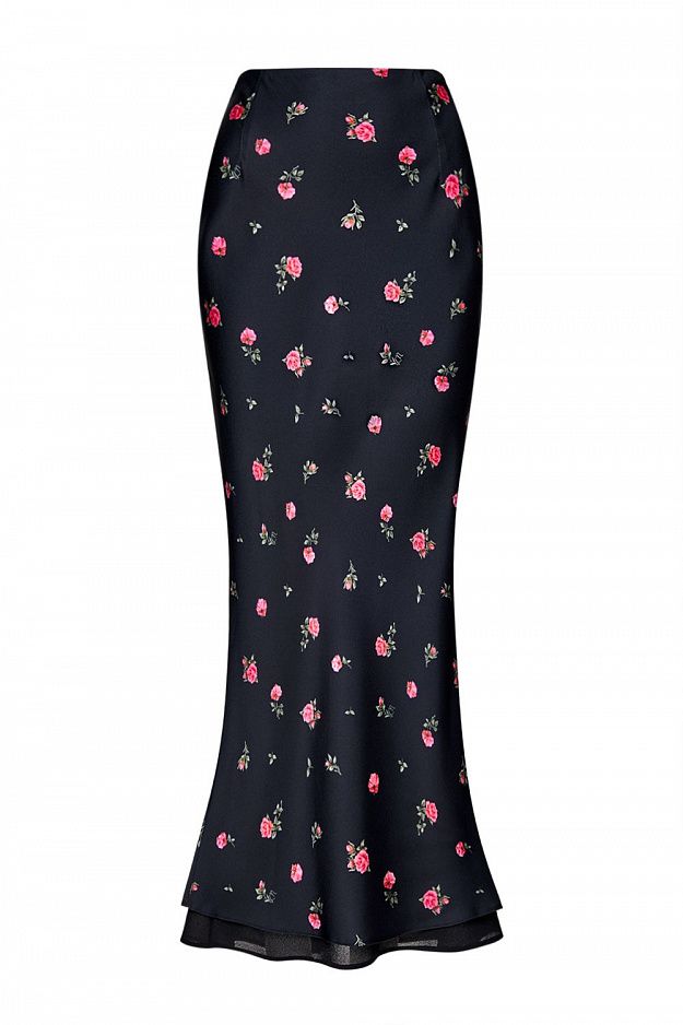 Floral Print Midi Skirt