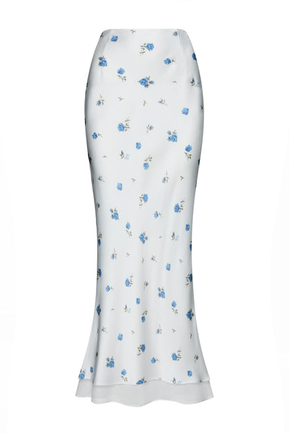 Floral Print Midi Skirt
