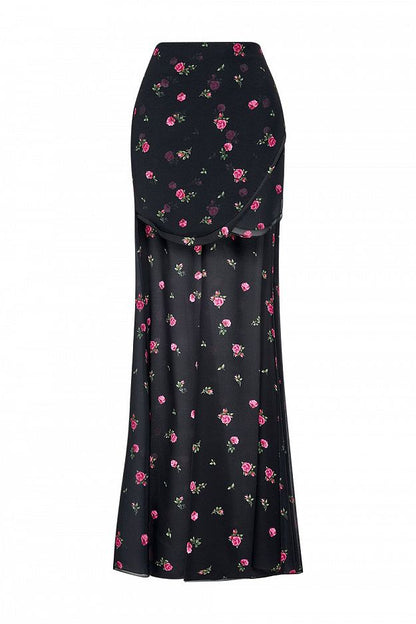 Mini Skirt with Flowing Train