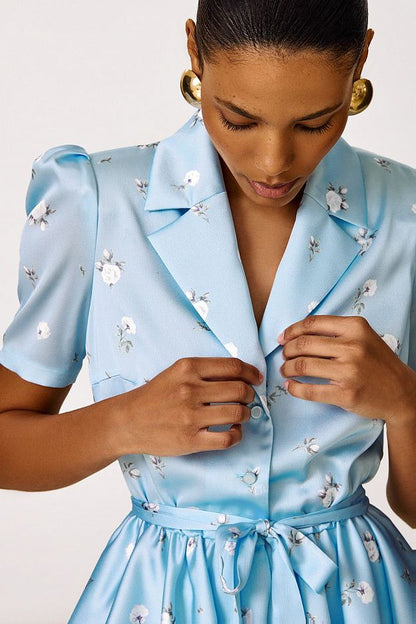 Peplum Blouse with Floral Print