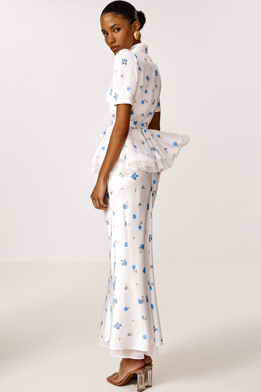 Peplum Blouse with Floral Print