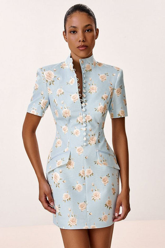 Mini Dress with Decorative Buttons