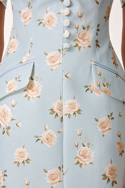 Mini Dress with Decorative Buttons