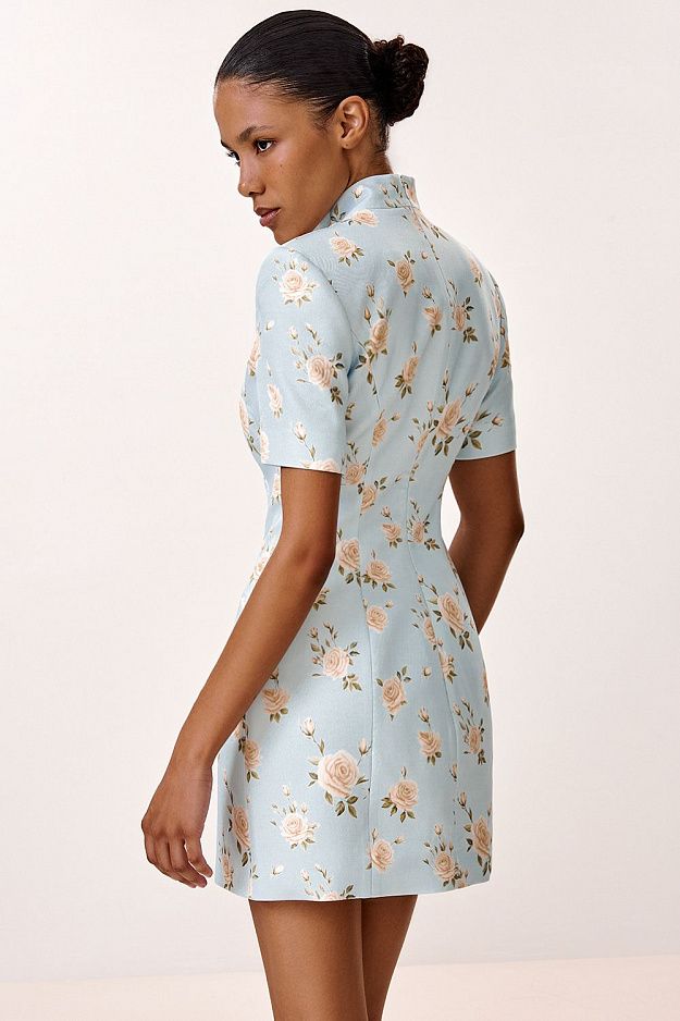 Mini Dress with Decorative Buttons