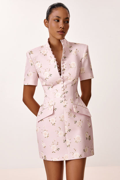 Mini Dress with Decorative Buttons