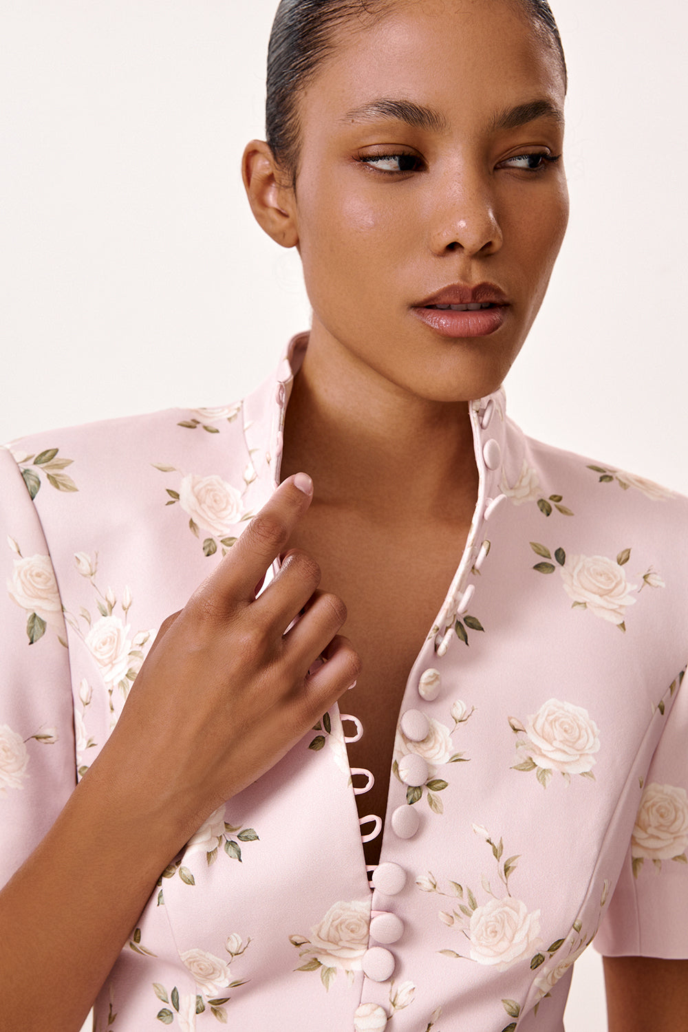 Mini Dress with Decorative Buttons