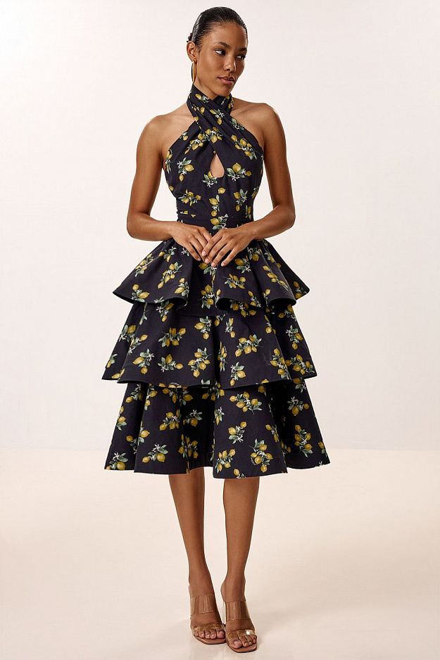 Dress with Tiered Skirt