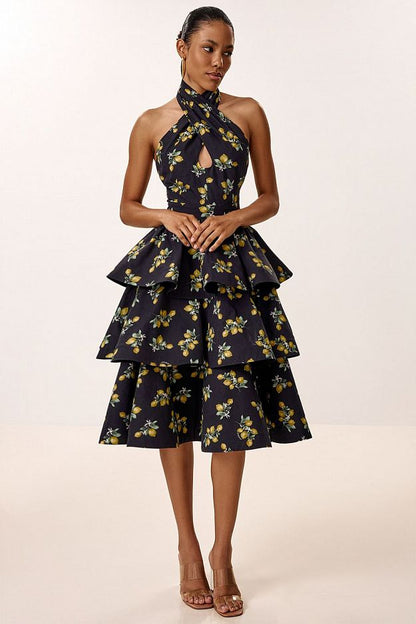 Dress with Tiered Skirt