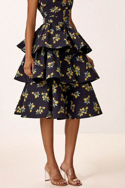 Dress with Tiered Skirt