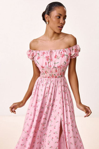 Off-Shoulder Ruffle Dress