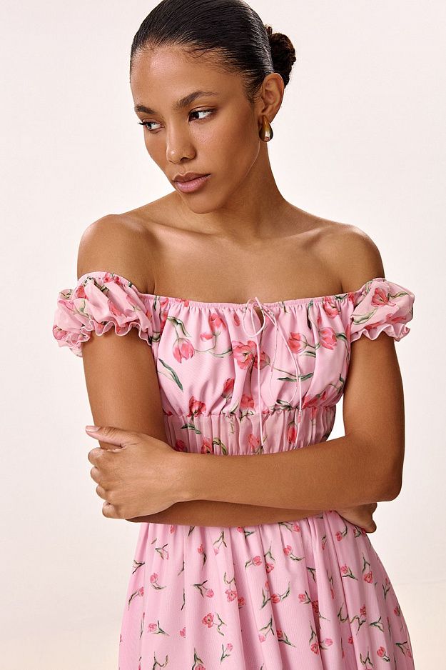 Off-Shoulder Ruffle Dress