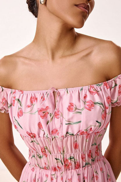 Off-Shoulder Ruffle Dress