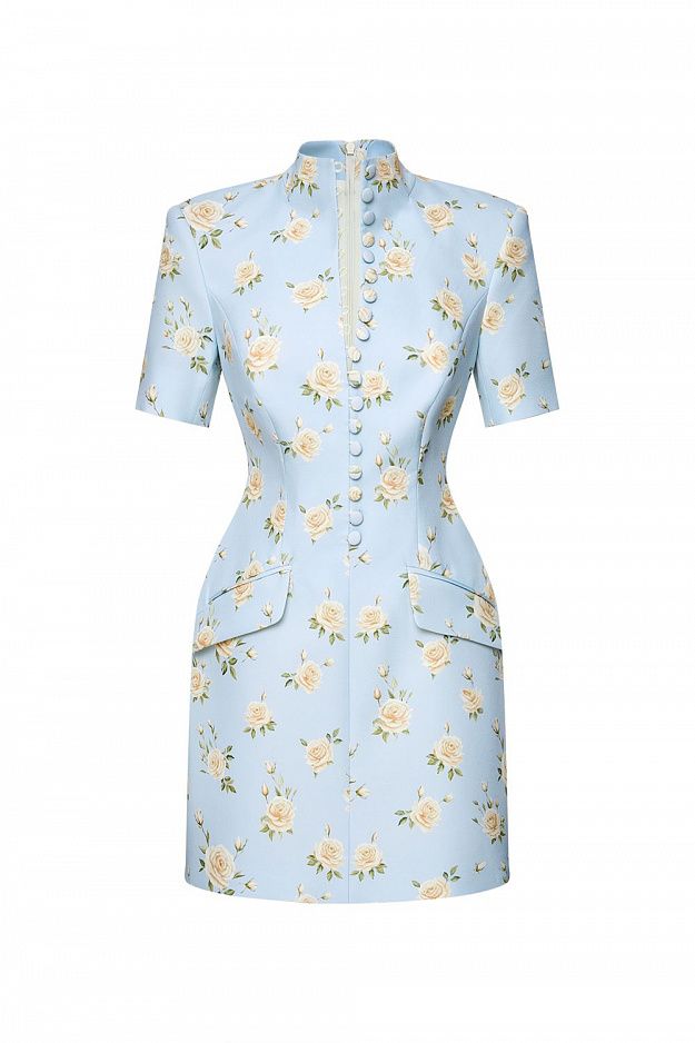 Mini Dress with Decorative Buttons