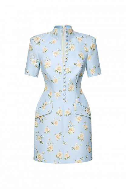 Mini Dress with Decorative Buttons