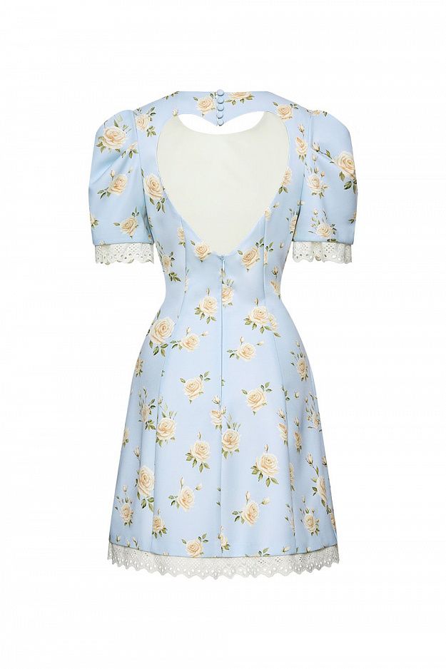 Mini Dress with Heart-Shaped Open Back