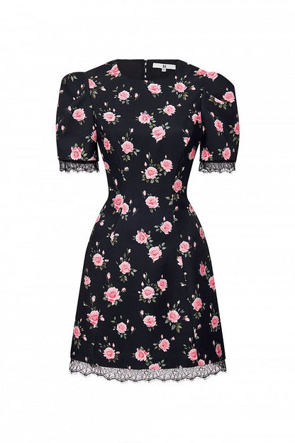 Mini Dress with Heart-Shaped Open Back